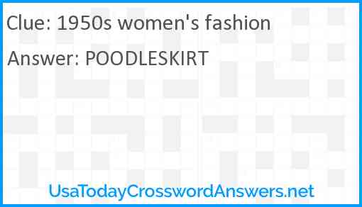 1950s women's fashion Answer