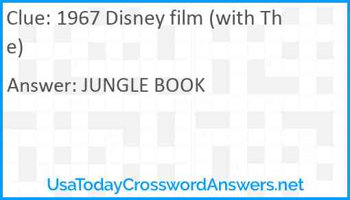 1967 Disney film (with The) Answer