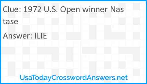 1972 U.S. Open winner Nastase Answer