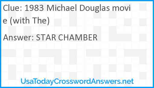 1983 Michael Douglas movie (with The) Answer