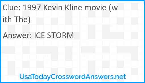 1997 Kevin Kline movie (with The) Answer