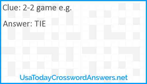 2-2 game e.g. Answer