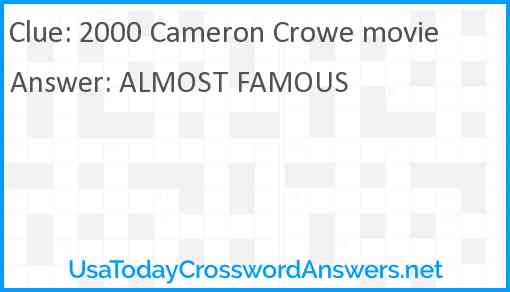 2000 Cameron Crowe movie Answer