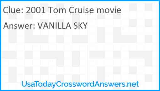2001 Tom Cruise movie Answer
