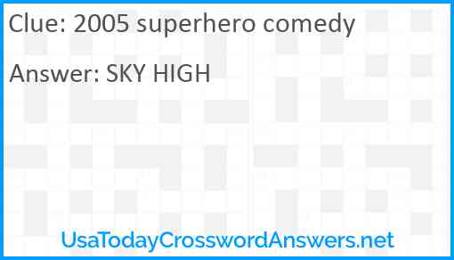 2005 superhero comedy Answer