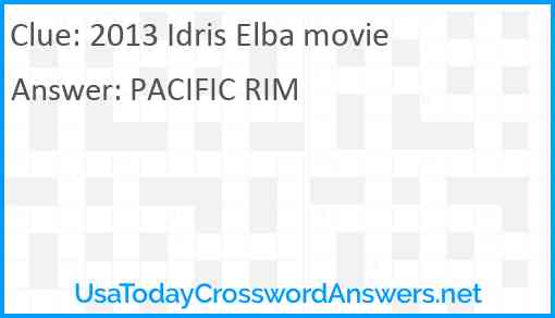 2013 Idris Elba movie Answer