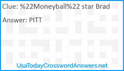 %22Moneyball%22 star Brad Answer