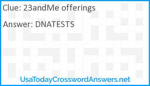 23andMe offerings Answer