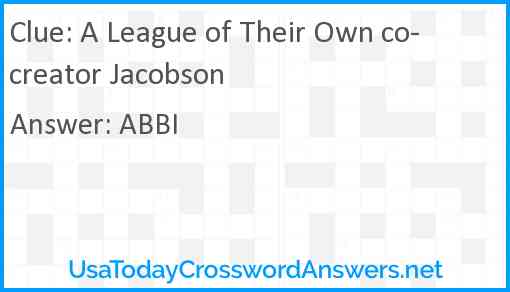 A League of Their Own co-creator Jacobson Answer