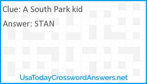 A South Park kid Answer