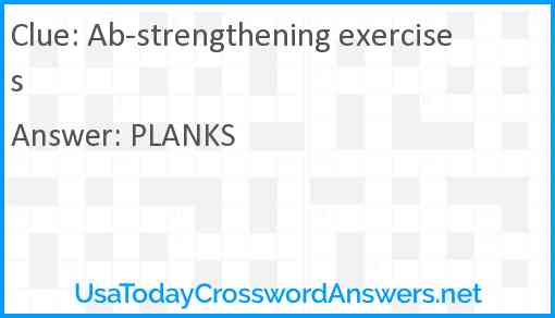 Ab-strengthening exercises Answer