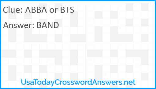 ABBA or BTS Answer