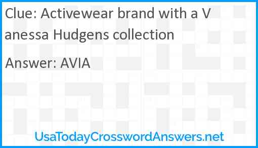 Activewear brand with a Vanessa Hudgens collection Answer