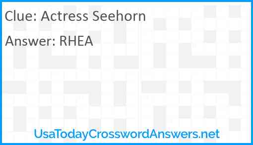 Actress Seehorn Answer
