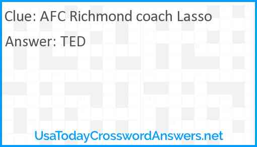 AFC Richmond coach Lasso Answer