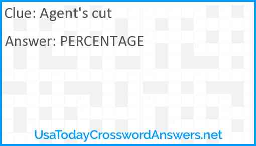Agent's cut Answer