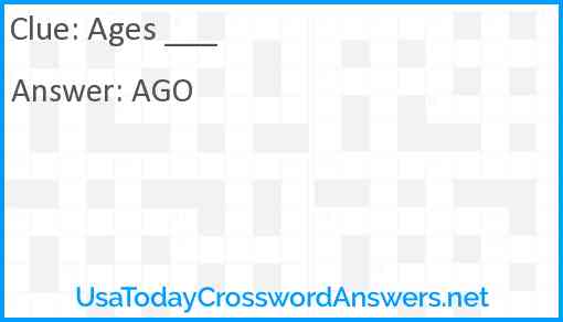 Ages Answer