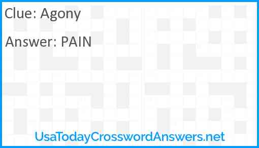 Agony Answer