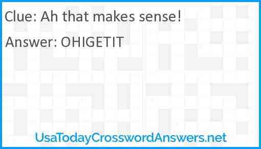 Ah that makes sense Answer