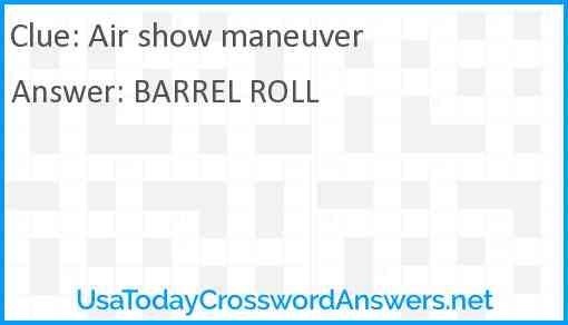 Air show maneuver Answer