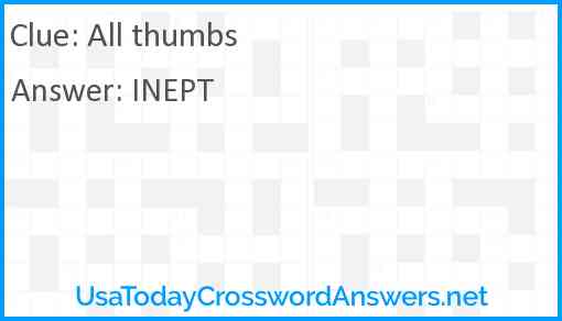 All thumbs Answer