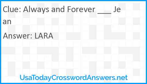 Always and Forever ___ Jean Answer