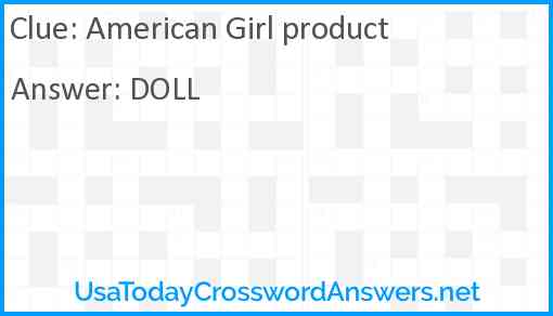 American Girl product Answer