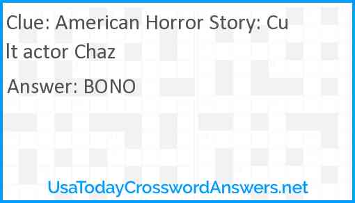 American Horror Story: Cult actor Chaz Answer