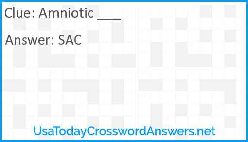 Amniotic ___ Answer