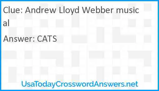 Andrew Lloyd Webber musical Answer