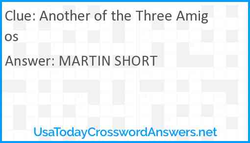 Another of the Three Amigos Answer