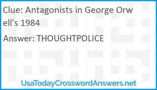 Antagonists in George Orwell's 1984 Answer