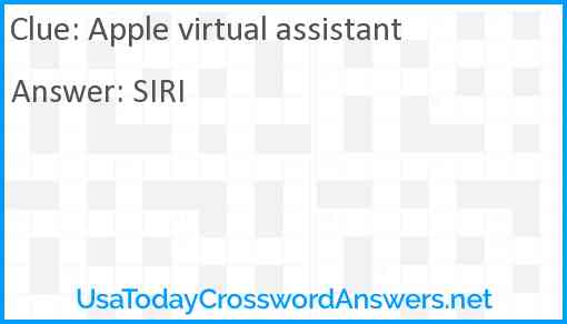 Apple virtual assistant Answer