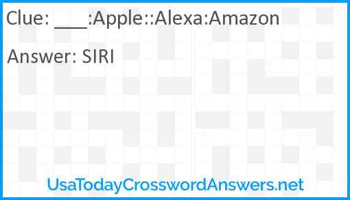 ___:Apple::Alexa:Amazon Answer