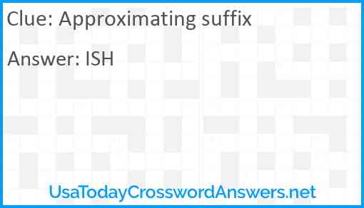 Approximating suffix Answer