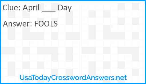 April ___ Day Answer