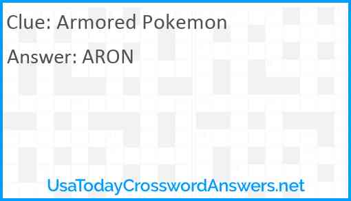 Armored Pokemon Answer