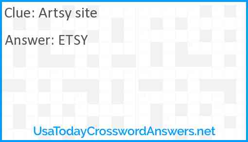 Artsy site Answer