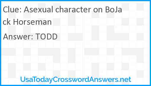 Asexual character on BoJack Horseman Answer