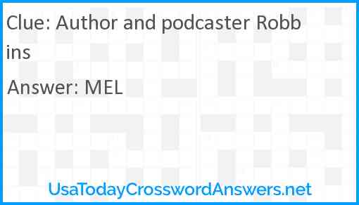 Author and podcaster Robbins Answer