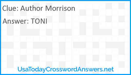 Author Morrison Answer