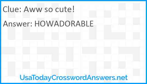 Aww so cute! Answer