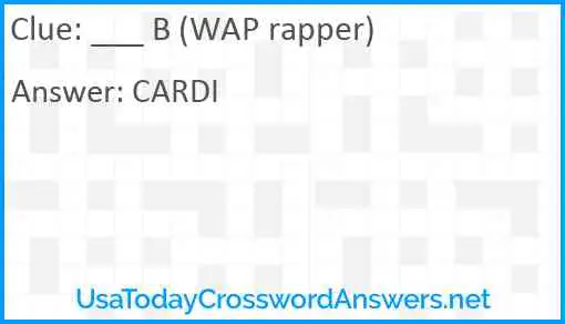 ___ B (WAP rapper) Answer