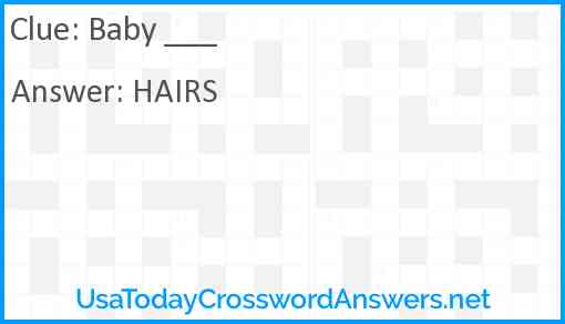 Baby ___ Answer