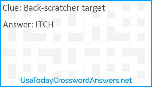 Back-scratcher target Answer