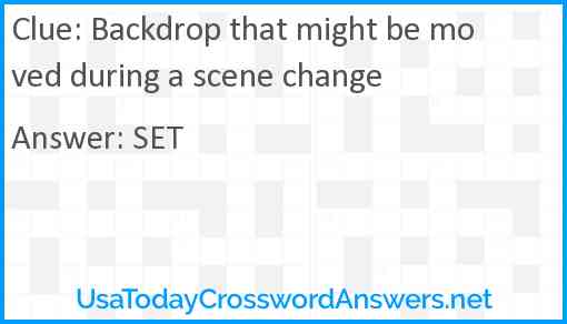 Backdrop that might be moved during a scene change Answer