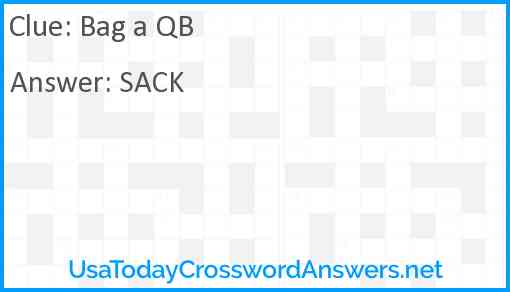 Bag a QB Answer