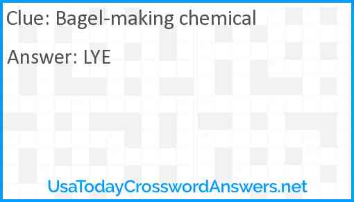 Bagel-making chemical Answer