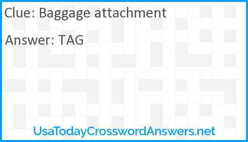 Baggage attachment Answer