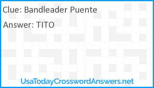 Bandleader Puente Answer